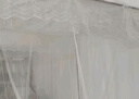 艾薇 蚊帐家用老式帐纱方顶蚊帐三开门  1.8m床 白影月荷【不配支架】 实拍图