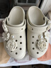 卡骆驰（CROCS）白鹿同款经典云朵洞洞鞋时尚百搭女鞋花园鞋沙滩鞋|206750 骨白色-2Y2(含智必星) 38 (240mm) 实拍图