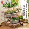 爱丽思（IRIS）花架塑料阳台置物架客厅庭院收纳架多层落地式架子多肉专用花盆架 【三层茶色】长90宽75高67cm 实拍图