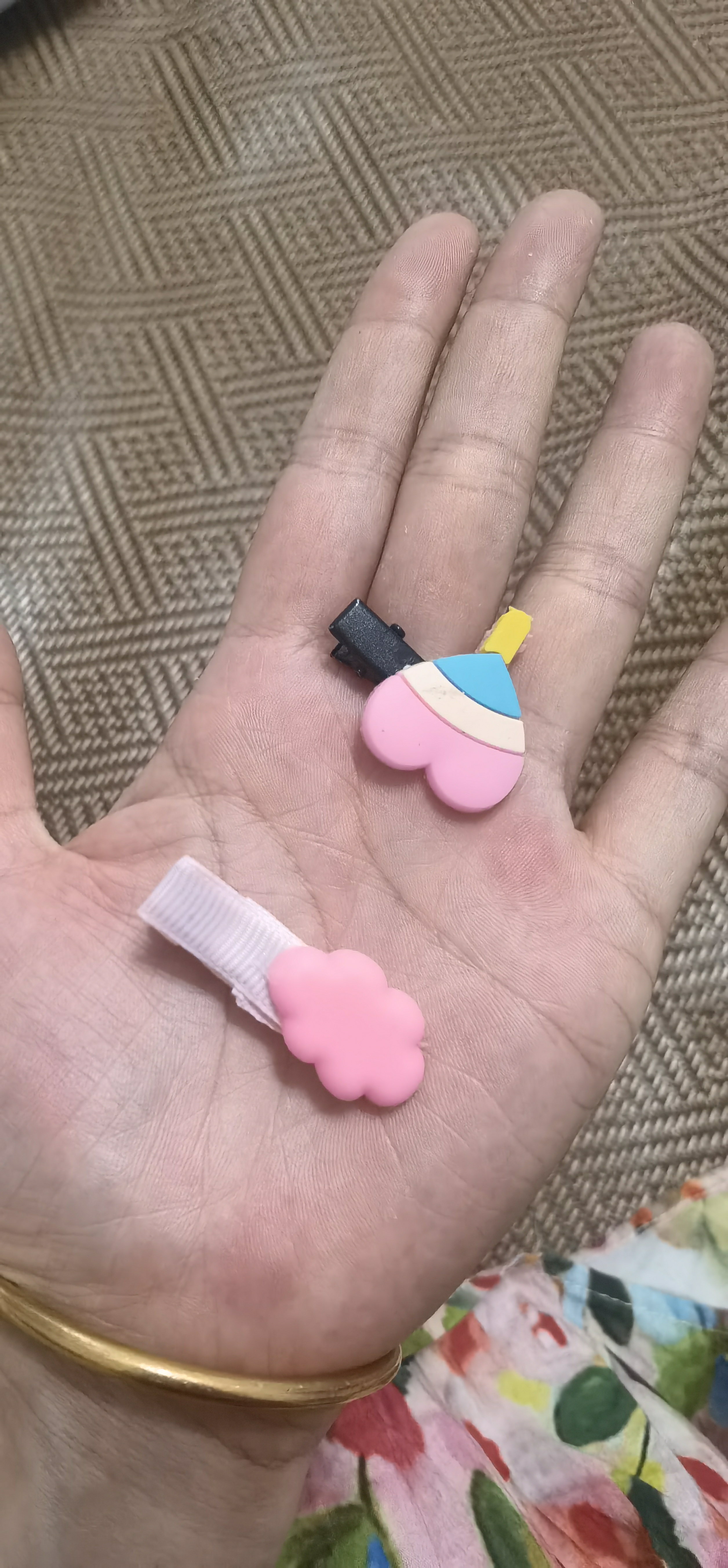 加恩倍儿童节礼物多巴胺发夹宝宝可爱小发卡刘海夹bb夹头饰蝴蝶结发饰 粉花14件套 实拍图