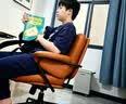 林氏家居猫爪皮电脑椅子沙发椅办公椅软包椅累书桌椅转椅BY120 实拍图