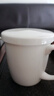景顺景德镇瓷杯骨瓷简约陶瓷杯子茶杯纯白色水杯定制LOGO牛奶杯咖啡杯 平盖杯（350ml） 实拍图