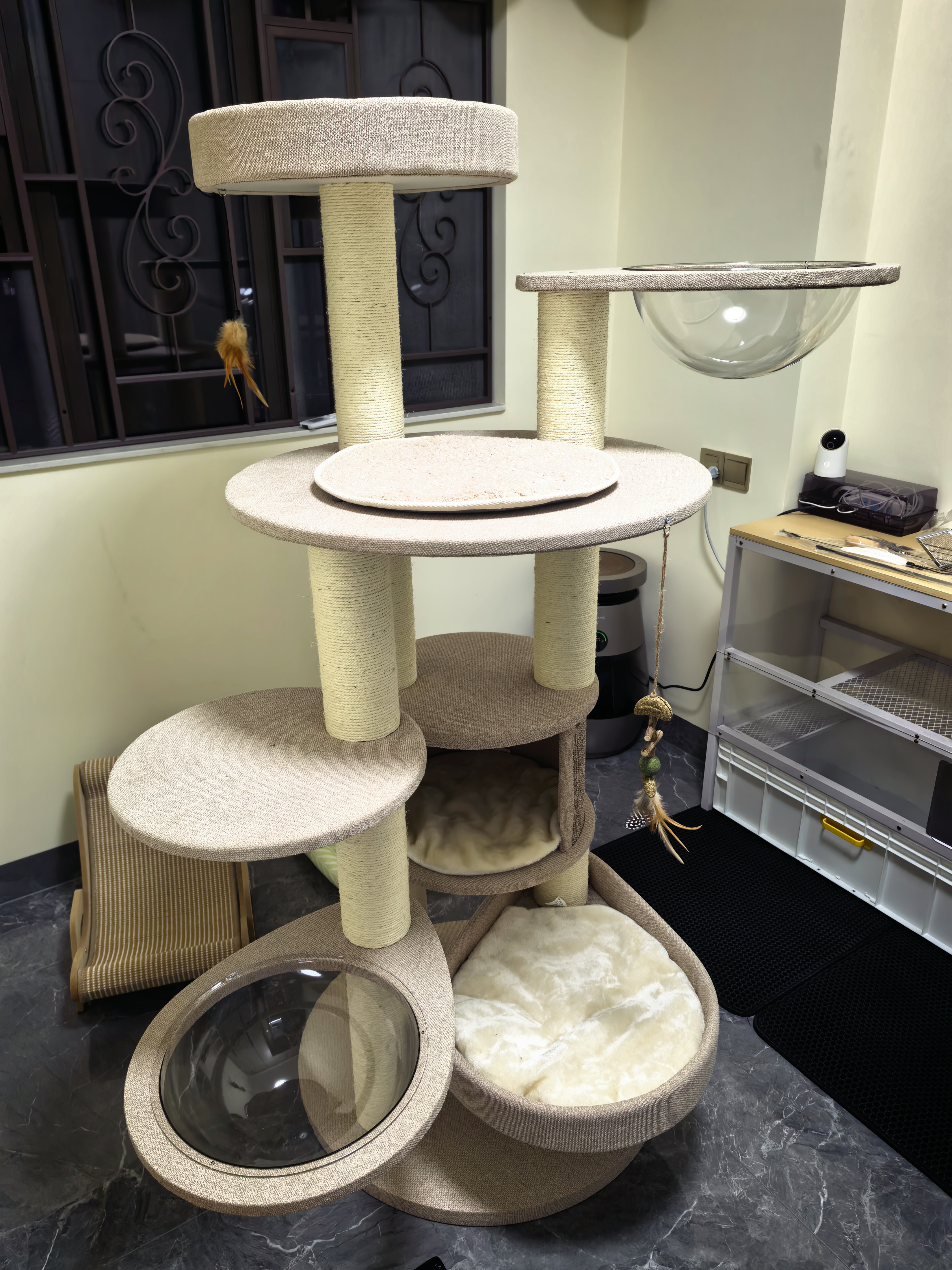 兽牌森林猫爬架大型猫树猫窝一体豪华剑麻猫架太空舱缅因大猫冬季保暖 森林双太空舱丨玩具套装 实拍图