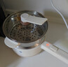 美的（Midea）电煮锅 小电锅 不锈钢0涂层电热锅 宿舍小锅多功能锅 1.6L学生寝室一体泡面小火锅XZC2017G 配蒸笼 实拍图