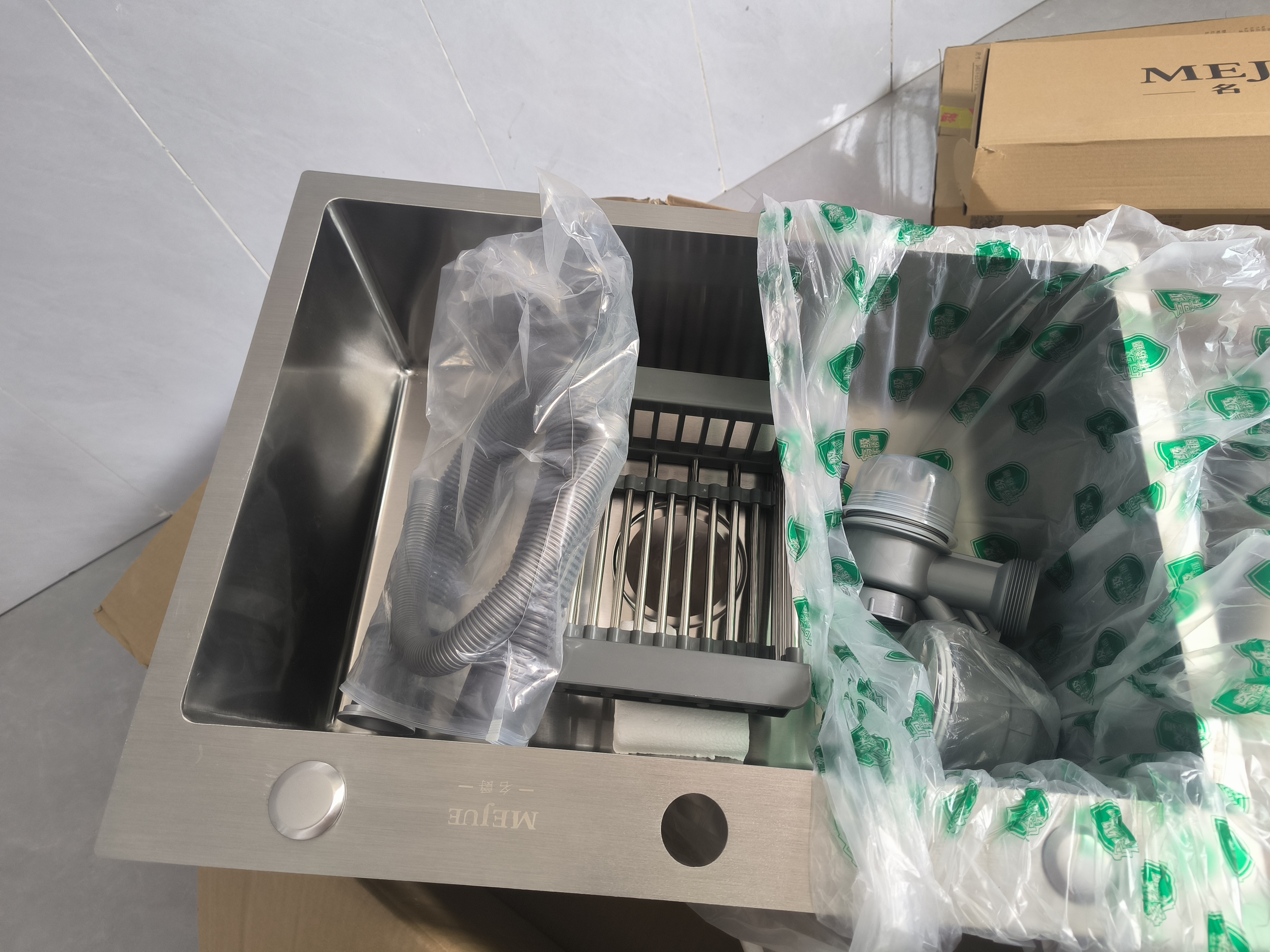 名爵（MEJUE）厨房水槽 不锈钢龙头洗菜池洗碗盆一体式台下盆淘菜水池槽2467 实拍图