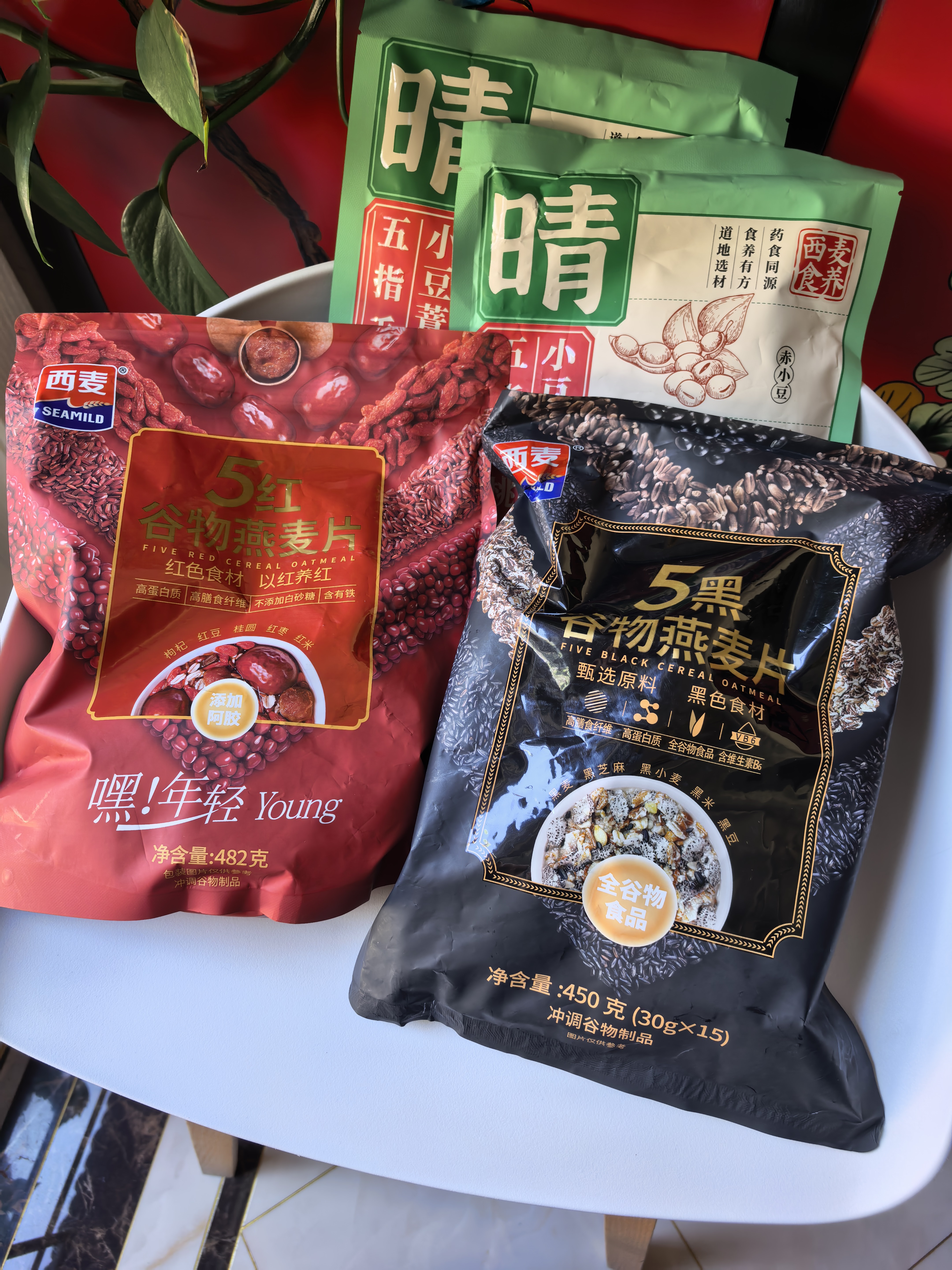 西麦5红混合谷物燕麦片482g 营养早餐谷物代餐无额外添加蔗糖 实拍图