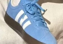 adidas「T头鞋」VL COURT复古休闲板鞋德训鞋男女阿迪达斯轻运动 蓝色/亮白/树脂黄 (推荐女生选小半码)   41 实拍图