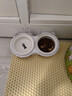 licheers猫碗陶瓷猫粮双碗斜口不黑下巴宠物幼猫咪吃饭食盆喝水喂食一体 实拍图