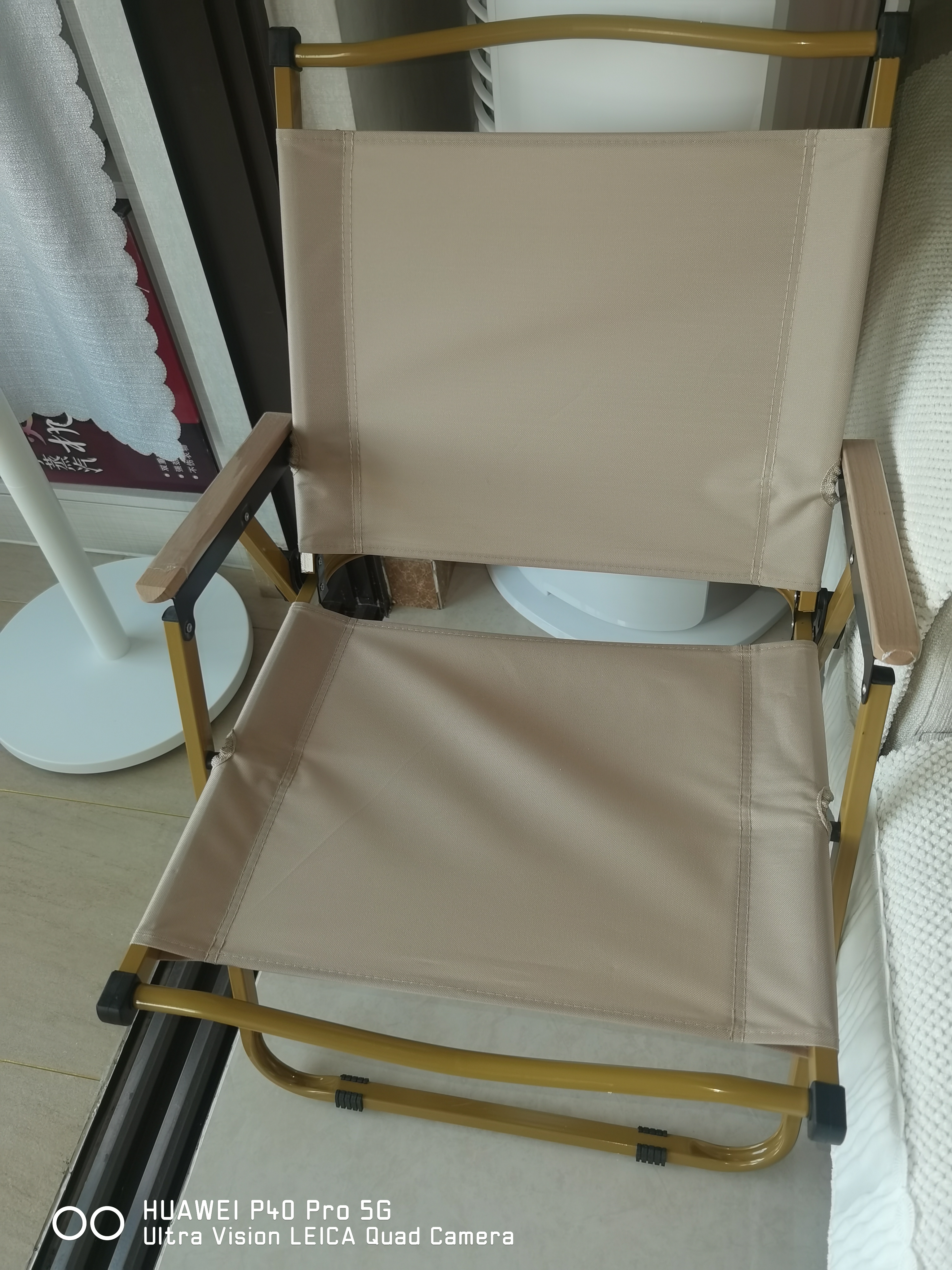 碳钢折叠克米特椅露营桌椅升级款加厚管600D】可折叠可坐可躺新款 大号升级款【加厚管600D】卡其 实拍图