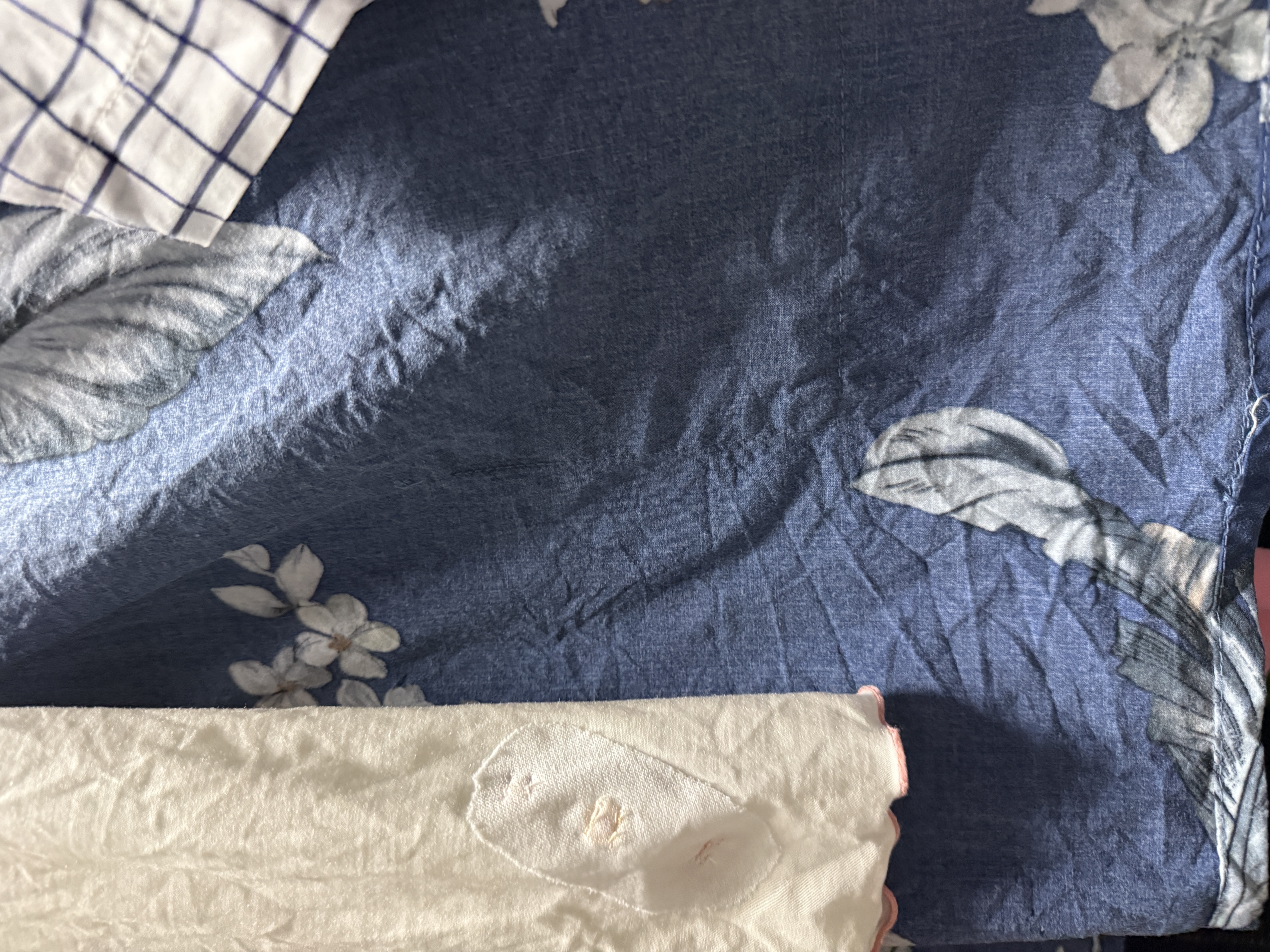 古今（GUJIN）轻薄棉绸睡衣女夏季妈妈中老年家居服宽松大码可外穿睡裤套装3XL 实拍图