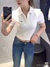 耐克(NIKE)女短袖T恤 POLO衫 运动休闲 简约时尚 DV7885-133白M 实拍图
