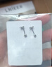 Lnieer999足银缠绕银耳钉女螺丝拧扣养耳洞耳骨钉睡觉免摘耳蜗钉银耳环 【999足银】五角星耳钉 实拍图