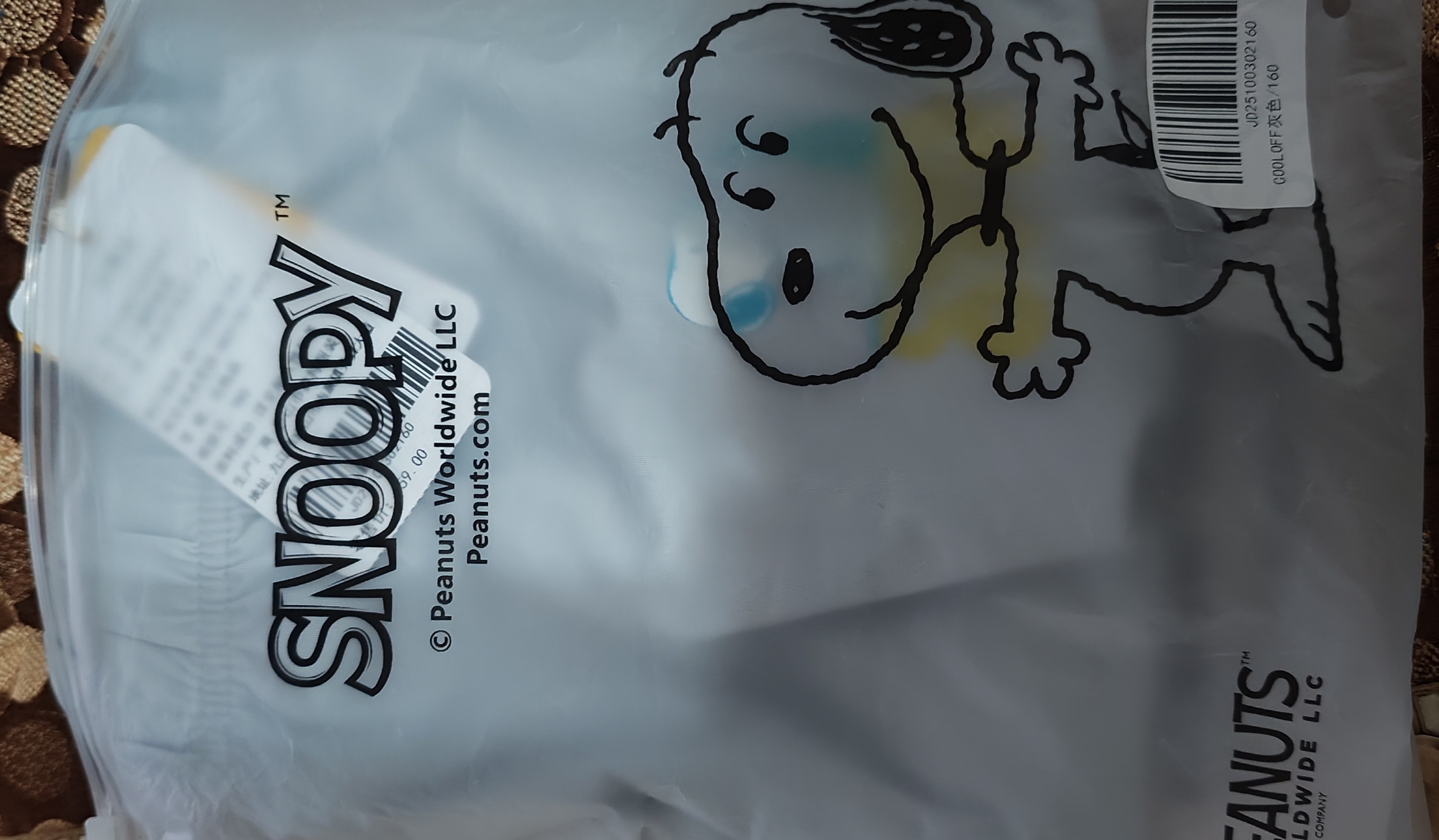 史努比（SNOOPY）童装男女童防蚊裤中大童夏款儿童休闲长裤 牛仔蓝COOLOFF 160 实拍图