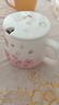 贝瑟斯马克杯 陶瓷杯喝儿童水杯子咖啡杯樱花浮雕杯带盖家用儿童水杯子 实拍图