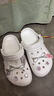 卡骆驰（CROCS）贝雅洞洞鞋男鞋女鞋轻便耐磨一脚蹬拖鞋休闲鞋百搭花园鞋|10126 白-100(含智必星) 37 /38(230mm) 实拍图