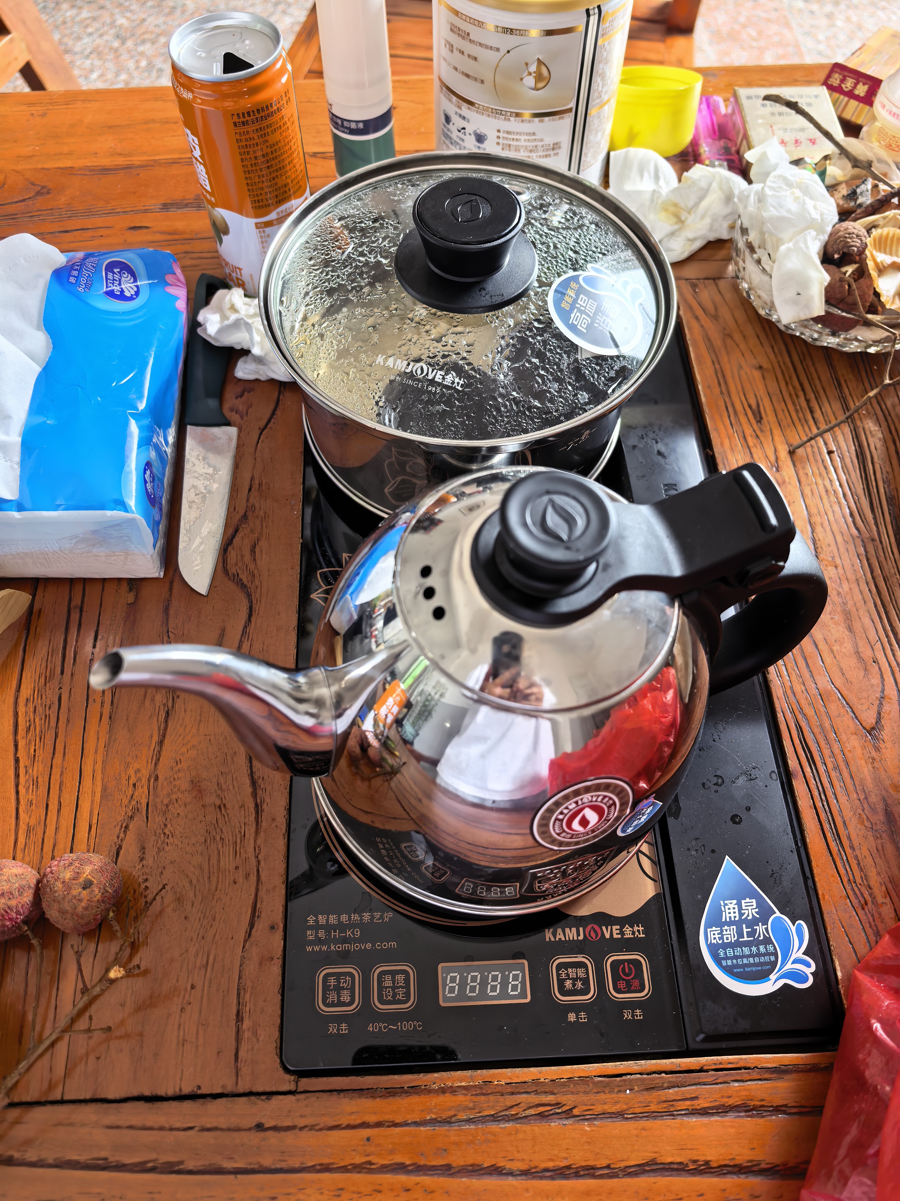 金灶（KAMJOVE）全自动上水电热水壶 茶台烧水壶全自动一体保温恒温热水壶 H-K9 H-K9【20*37CM台嵌两用】 实拍图