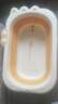 世纪宝贝（babyhood）小鳄鱼浴盆 婴儿洗澡盆0-6岁宝宝可折叠澡盆加大款 带可调节浴架 实拍图