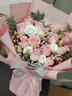 馨仪毕业季鲜花速递玫瑰向日葵康乃馨花束送女友生日礼物全国同城配送 11朵粉玫瑰混搭花束 实拍图