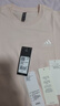 adidas情侣休闲纯棉上衣圆领正肩短袖T恤男女夏季阿迪达斯轻运动   粉色   S 实拍图