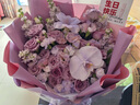 插画鲜花速递紫玫瑰蝴蝶兰高级混搭花束送老婆生日礼物全国同城配送 紫玫瑰绣球蝴蝶兰混搭超大花束 实拍图