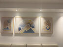 猫九酱奶油风客厅装饰画福鹿三联画高级感壁画大气沙发背景墙挂画 实拍图