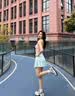 VICTORIATOURIST运动套装瑜伽服女健身服普拉提网球训练套装运动内衣百褶裙M 实拍图