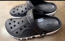 卡骆驰（CROCS）贝雅卡骆班洞洞鞋轻便耐磨一脚蹬休闲鞋女鞋时尚沙滩鞋|205089 黑色/白色-066(含智必星) 41 /42(260mm) 实拍图
