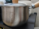 双枪（Suncha）316L不锈钢小奶锅辅食锅汤锅泡面蒸锅燃气电磁炉16cm带盖 实拍图