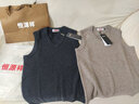 恒源祥 纯羊毛背心男马甲秋季套头V领针织羊毛衫坎肩内搭无袖男式毛衣 实拍图