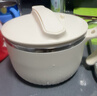 美厨（MAXCOOK）316L不锈钢泡面碗 学生饭盒餐杯泡面杯1200ML 配筷勺 白MCWA9683 实拍图