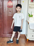 安踏儿童裤子男童装2026年夏季潮流拼接凉感针织运动短裤五分裤薄荷裤 【凉感速干】梦幻黑-3 150 cm 实拍图