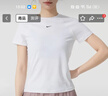 耐克NIKE春夏女短袖T恤 速干透气 运动休闲 紧身衣FV7843-100 白XL 实拍图