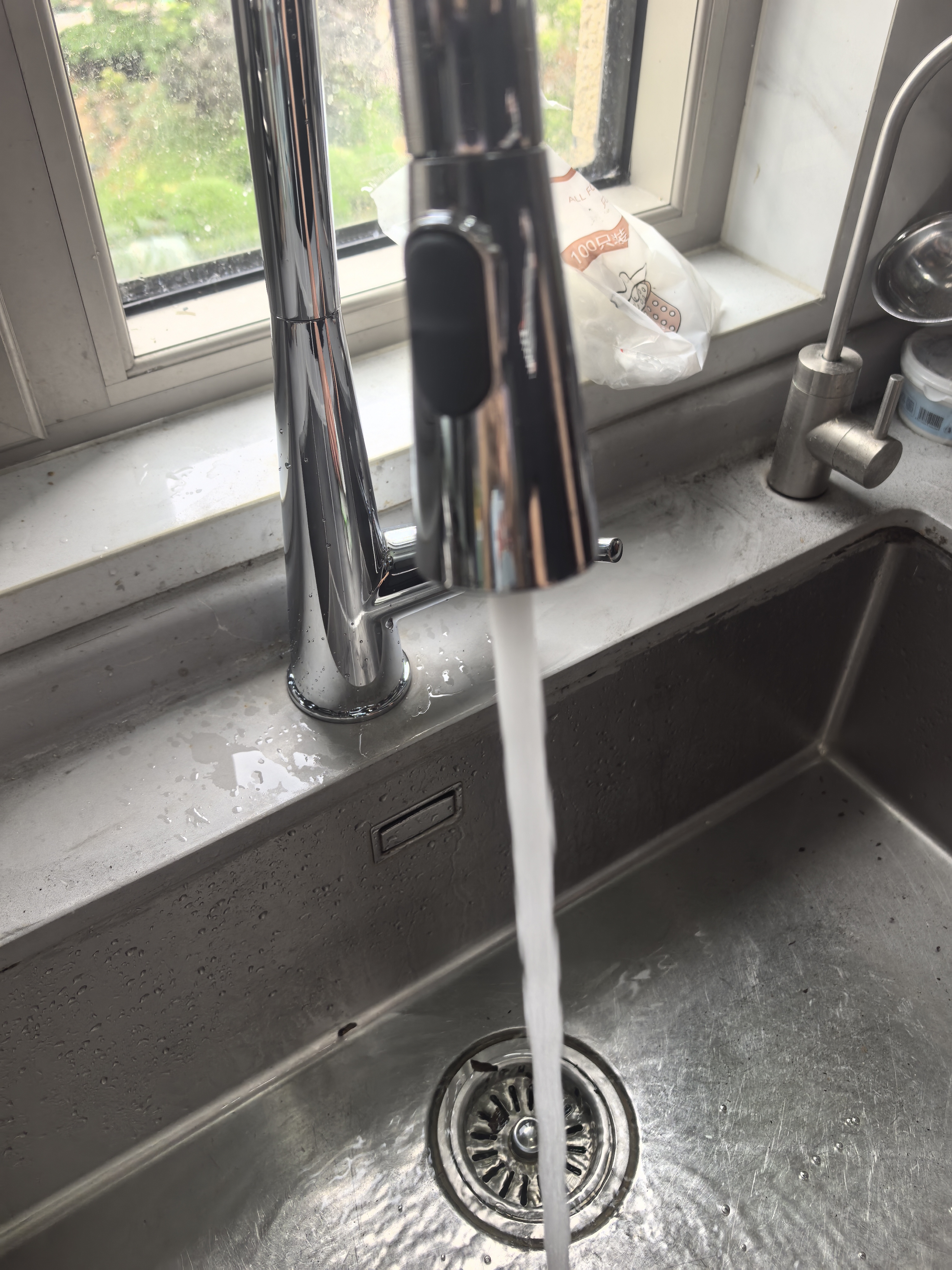 摩恩（MOEN）厨房水龙头可抽拉旋转水槽洗菜盆洗碗盆冷热水龙头本体铜净铅龙头 实拍图