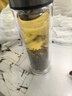 【京东物流配送】高硼硅双层玻璃杯大容量泡茶杯水杯子茶水分离杯 【双层加厚】茶杯350ml1只 实拍图