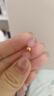 金小貅黄金转运珠999足金小金珠3D硬金路路通手串配珠DIY小孩手绳串珠 5mm[光面]0.14-0.16g加厚版 实拍图
