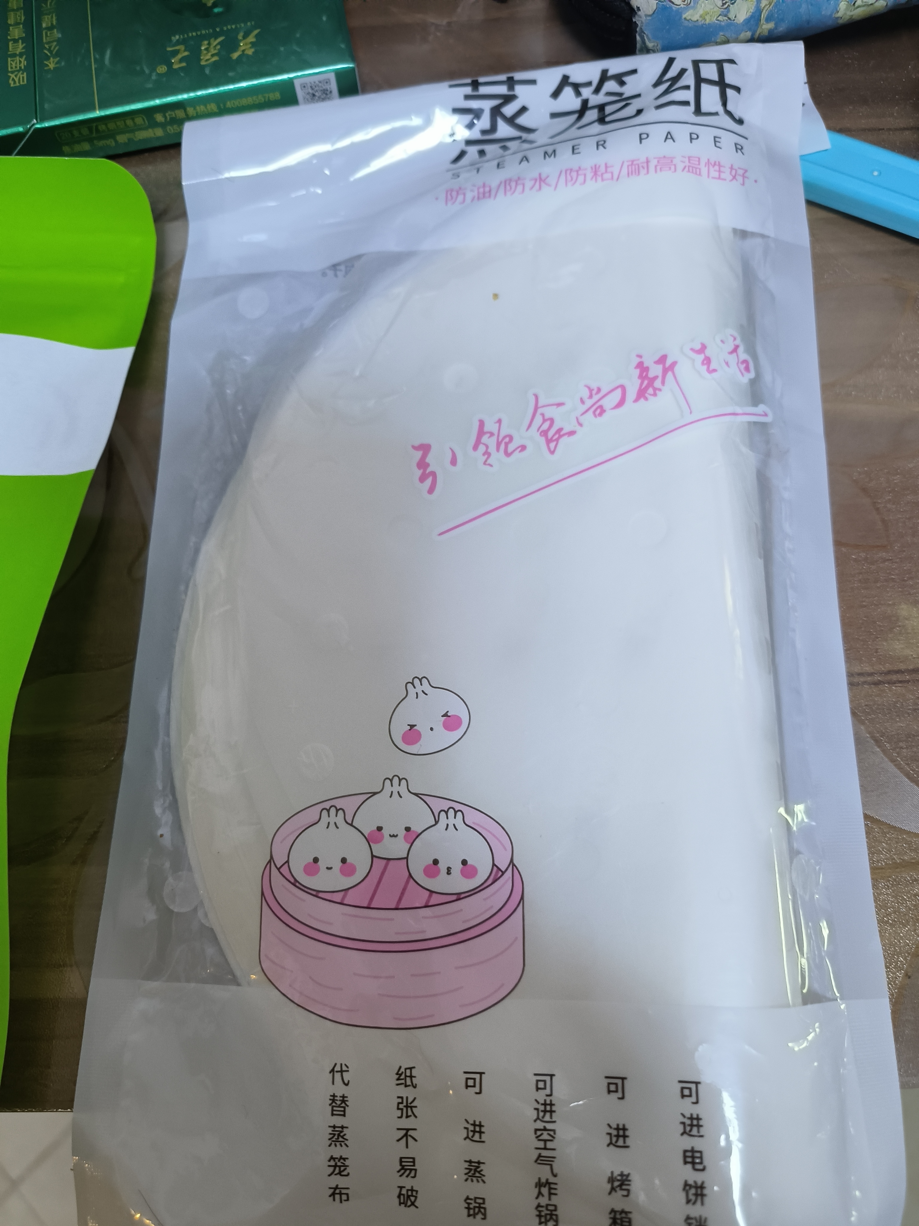 拜杰蒸笼纸20cm*100张一次性食品级包子馒头垫纸不粘家用露营蒸屉纸 实拍图