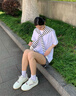 MINISO针织披肩夏季薄款外搭披肩办公室空调房肩颈防凉防吹搭肩蓝白条纹 实拍图