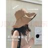 目丸黑胶防晒帽遮阳帽子女夏遮脸防紫外线太阳帽UV渔夫帽大沿韩版折叠 【大爱百搭黑】 帽围(56-58cm) 实拍图