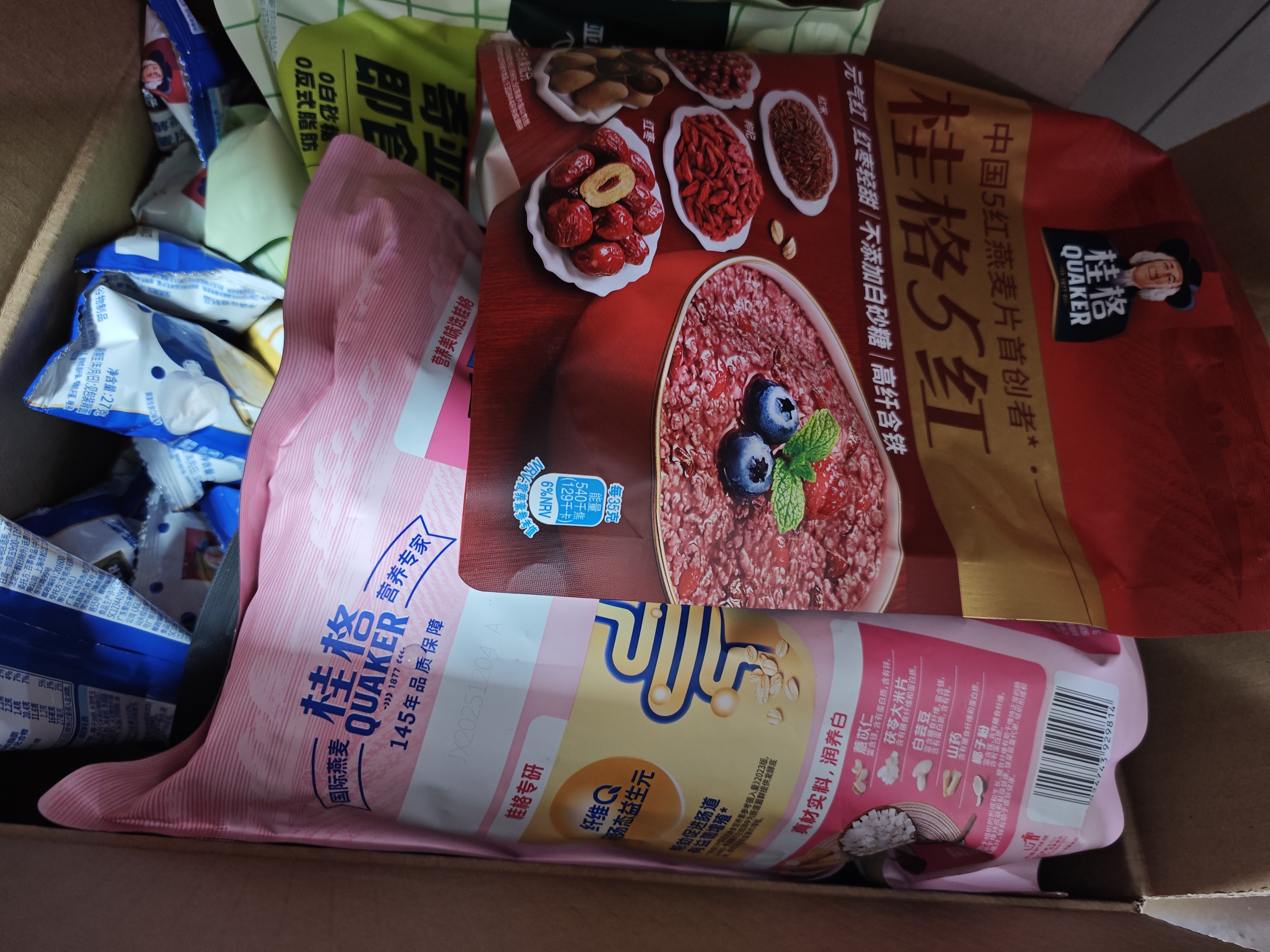 桂格（QUAKER）奇亚籽亚麻籽即食燕麦片420克 营养早餐 实拍图