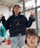 唐狮（TonLion）2026春季新款女短款牛仔外套设计深色牛仔宽松女装翻领通勤风 实拍图