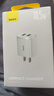 倍思双口充电头USB插座多口充电头5V2A/1A充电器插头 适用iPhone15/14/13华为小米安卓手机iPad平板 白 实拍图