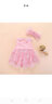 多拉麦格婴儿哈衣夏季纱裙女宝宝满月百天礼服公主裙百日宴包屁衣拍照衣服 背心裙粉色+发带 66cm 60码 建议11-15斤(2-5个月) 实拍图