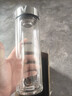 希诺抗菌玻璃杯双层防烫办公车载水杯男高档泡茶杯子XN-9303 360mL 实拍图