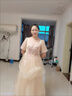 唐努乌（Tang Nu wu）高端法式晚礼服女毕业新款成人礼服演出服宴会气质声乐艺考长裙 香槟色 M 【95-105斤】 实拍图