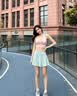 VICTORIATOURIST运动套装瑜伽服女健身服普拉提网球训练套装运动内衣百褶裙M 实拍图
