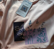 真维斯（Jeanswest）t恤女长袖2026春夏潮纯棉宽松上衣女小清新印花体恤时尚灰粉M 实拍图