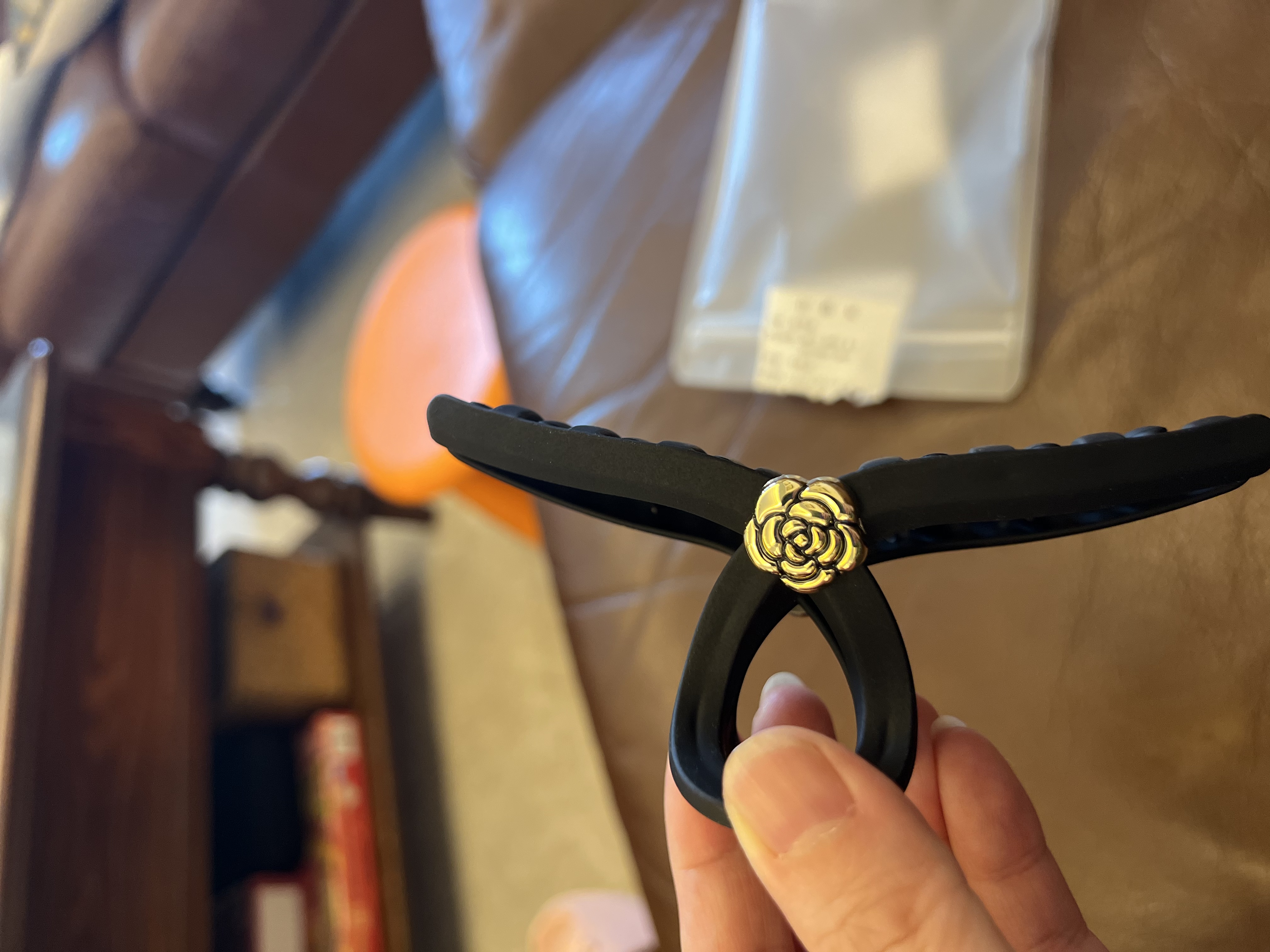 向晚发夹发卡女复古法式山茶花抓夹女鲨鱼夹盘发发夹生日礼物送女友 实拍图