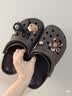 卡骆驰（CROCS）檀健次同款经典洞洞鞋轻便百搭女沙滩鞋包头拖鞋男鞋|10001 黑色-001(含智必星) 45 (290mm) 实拍图