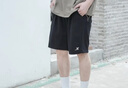 特步（XTEP） 运动裤短裤男裤子夏季男士休闲中裤跑步服黑色速干短裤五分裤男 黑色-（梭织薄款） 推荐 L /175【现货速发】 实拍图