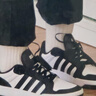 adidas ENTRAP美式校园风运动少年感复古篮球风板鞋男女阿迪达斯 白色/黑色   41 实拍图